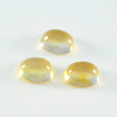 Citrine 1PC Large 10x12 MM Oval Cabochon Yellow Sparkling semi Precious Loose Gemstone
