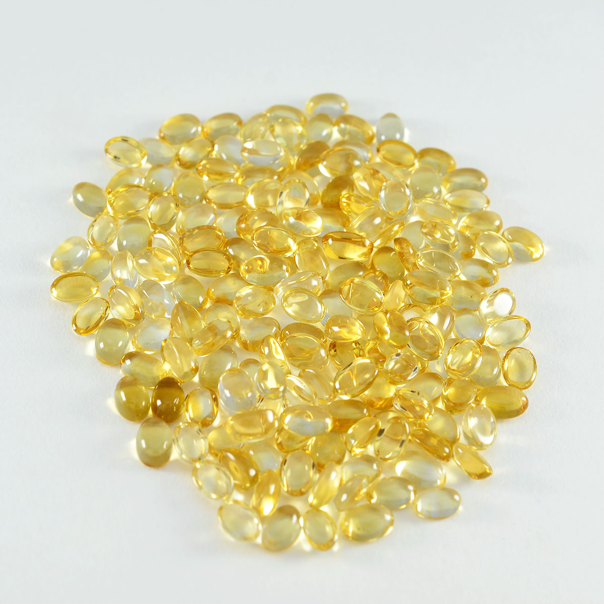 Citrine 10PC Tiny 3x5 MM Oval Cabochon Yellow Lustrous semi Precious Semi Precious Gemstone Main image