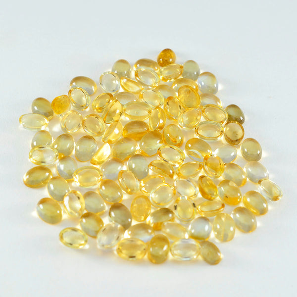 Citrine 1PC Tiny 5x7 MM Oval Cabochon Yellow Fine semi Precious Gems