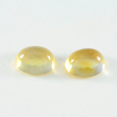 Citrine 1PC Medium 7x10 MM Oval Cabochon Yellow Superior semi Precious Semi Precious Gemstone