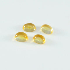 Citrine 1PC Small 6x8 MM Oval Cabochon Yellow High Quality semi Precious Loose Gems