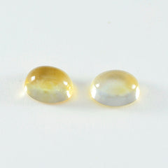 Citrine 1PC Small 7x9 MM Oval Cabochon Yellow Genuine semi Precious Loose Gemstones