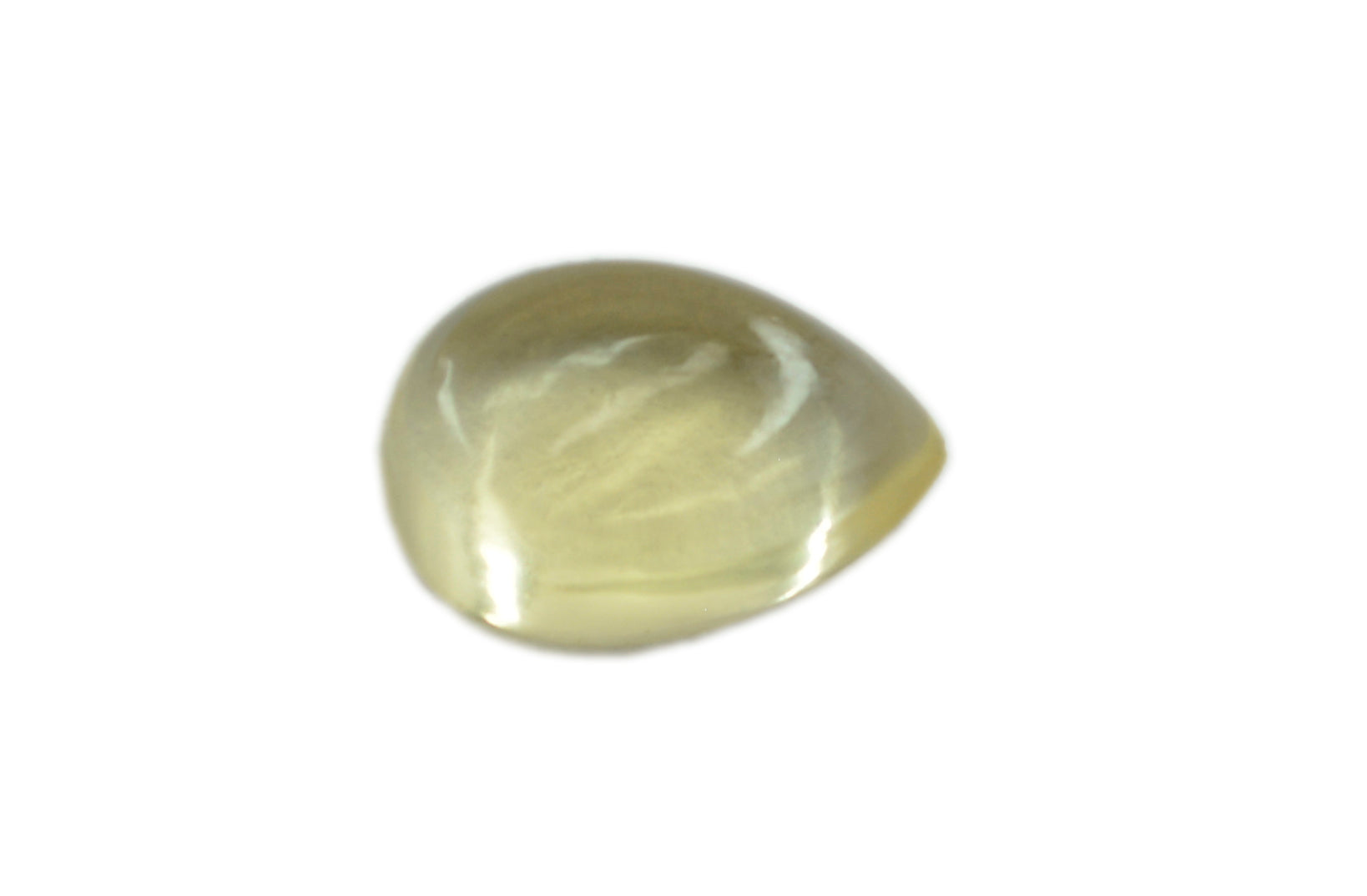 Citrine 1PC Large 10x12 MM Pear Cabochon Yellow Lustrous semi Precious Loose Gemstone Main image