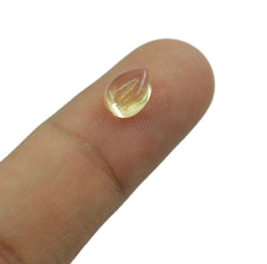 Citrine 1PC Medium 7x10 MM Pear Cabochon Yellow Sparkling semi Precious Semi Precious Gemstone