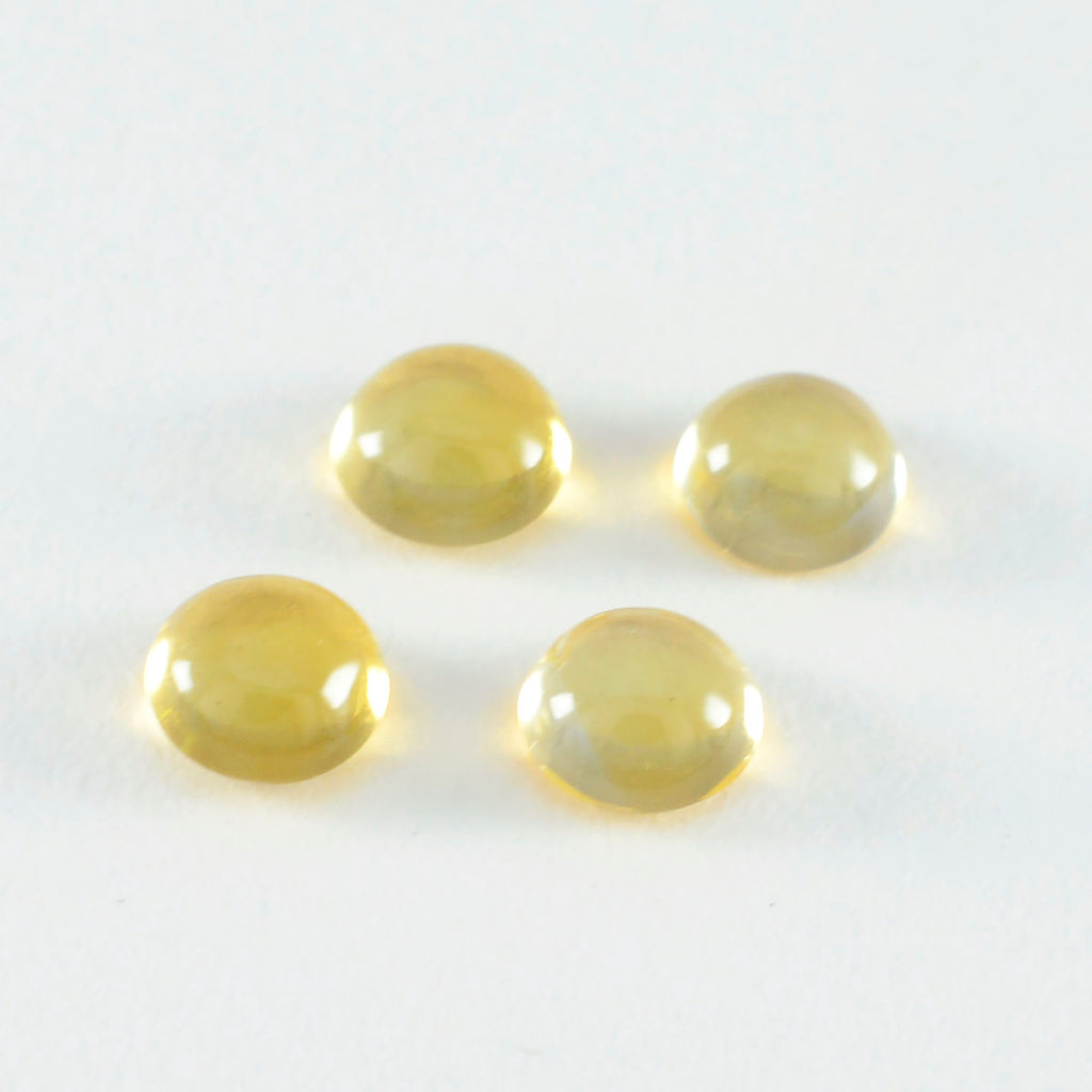 Citrine 1PC Large 11x11 MM Round Cabochon Yellow Fiery semi Precious Semi Precious Gemstone