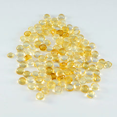 Citrine 1PC Tiny 6x6 MM Round Cabochon Yellow High Quality semi Precious Precious Gemstone