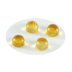 Citrine 1PC Small 7x7 MM Round Cabochon Yellow Natural semi Precious Gems