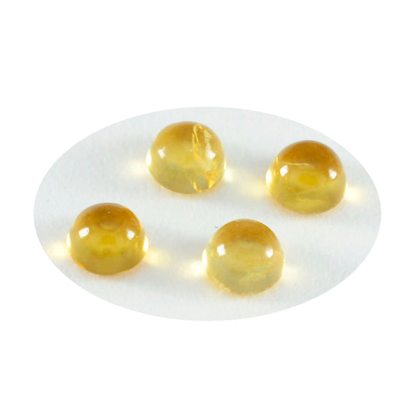 Citrine 1PC Small 7x7 MM Round Cabochon Yellow Natural semi Precious Gems