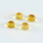 Citrine 1PC Small 7x7 MM Round Cabochon Yellow Natural semi Precious Gems