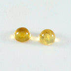 Citrine 1PC Medium 9x9 MM Round Cabochon Yellow Superior semi Precious Loose Gemstone