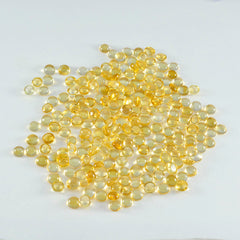 Citrine 10PC Tiny 4x4 MM Round Cabochon Yellow Shine semi Precious Loose Gemstones