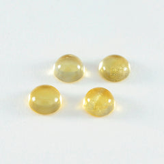 Citrine 10PC Tiny 5x5 MM Round Cabochon Yellow Fine semi Precious Semi Precious Gemstone