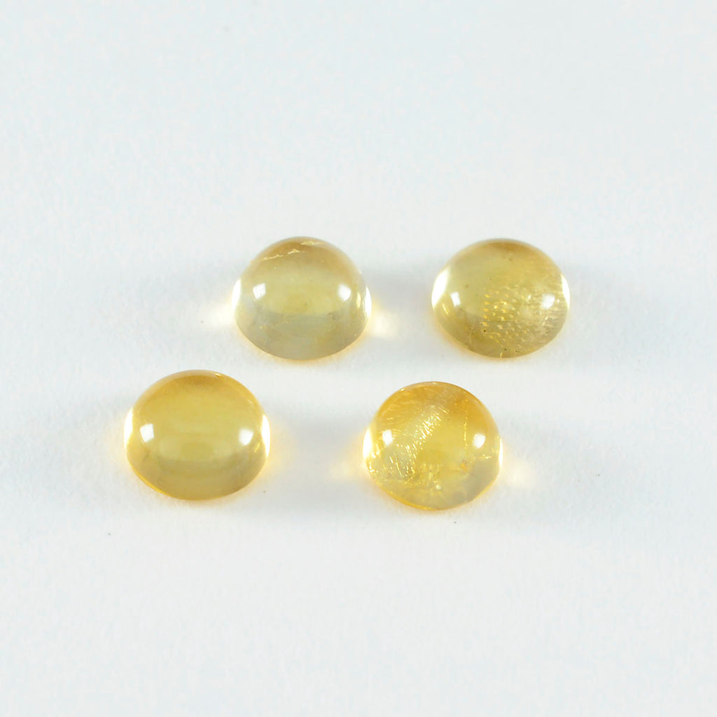 Citrine 10PC Tiny 5x5 MM Round Cabochon Yellow Fine semi Precious Semi Precious Gemstone