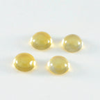 Citrine 1PC Small 8x8 MM Round Cabochon Yellow Genuine semi Precious Loose Gems