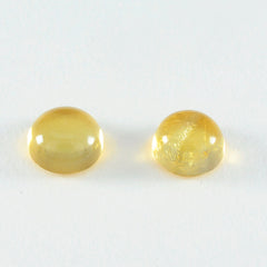Citrine 1PC Medium 9x9 MM Round Cabochon Yellow Superior semi Precious Loose Gemstone