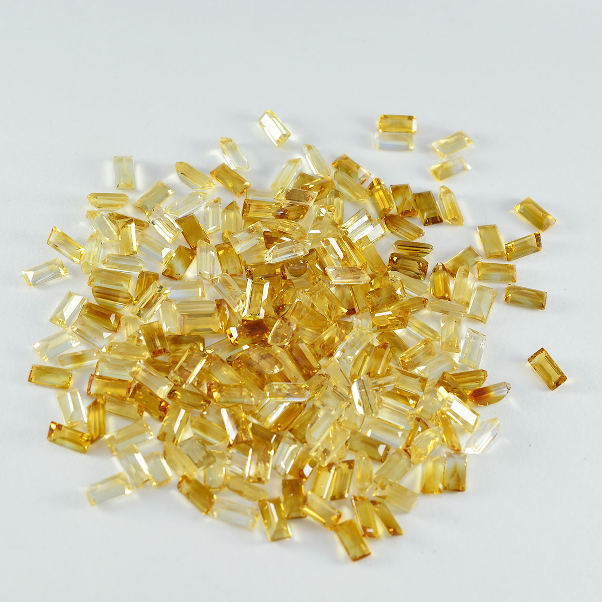 Citrine 1PC Tiny 3x6 MM Baguette Faceted Yellow Pure Semi Precious Loose Gemstones