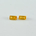 Citrine 10PC Tiny 2x4 MM Baguette Faceted Yellow Genuine Semi Precious Loose Gems