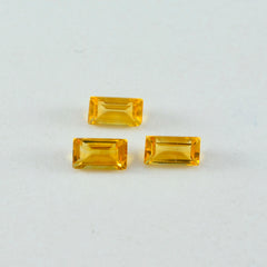 Citrine 10PC Tiny 2x4 MM Baguette Faceted Yellow Genuine Semi Precious Loose Gems