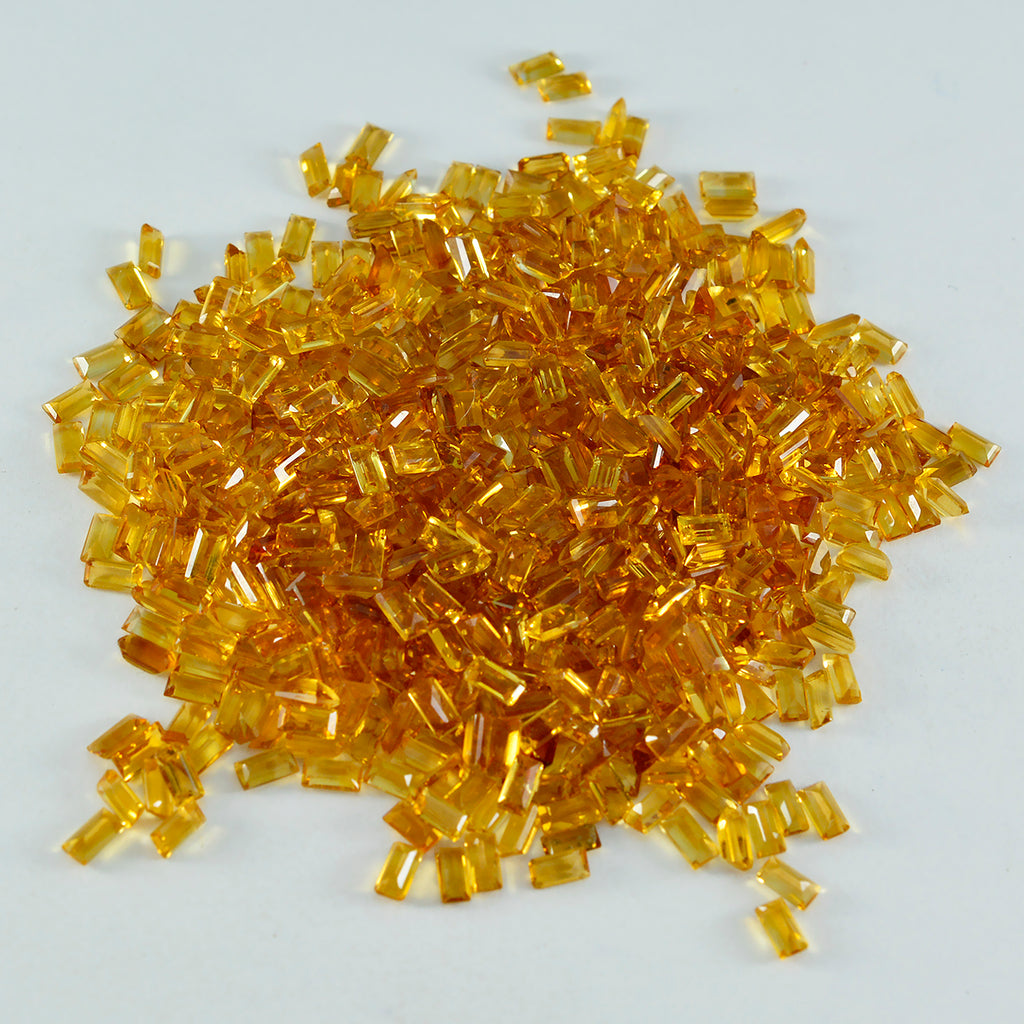 Citrine 1PC Tiny 3x6 MM Baguette Faceted Yellow Pure Semi Precious Loose Gemstones