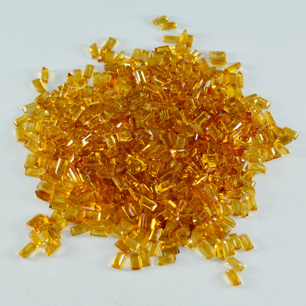Citrine 1PC Tiny 3x6 MM Baguette Faceted Yellow Pure Semi Precious Loose Gemstones