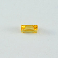 Citrine 1PC Tiny 4x8 MM Baguette Faceted Yellow Fiery Semi Precious Gems