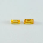 Citrine 1PC Tiny 4x8 MM Baguette Faceted Yellow Fiery Semi Precious Gems