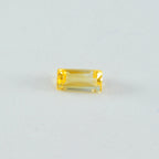 Citrine 1PC Small 6x12 MM Baguette Faceted Yellow Sparkling Semi Precious Loose Gemstone