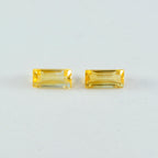 Citrine 1PC Small 6x12 MM Baguette Faceted Yellow Sparkling Semi Precious Loose Gemstone