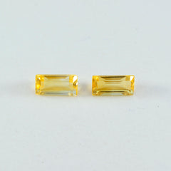 Citrine 1PC Small 6x12 MM Baguette Faceted Yellow Sparkling Semi Precious Loose Gemstone