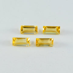 Citrine 1PC Medium 7x14 MM Baguette Faceted Yellow Polished Semi Precious Loose Gemstones