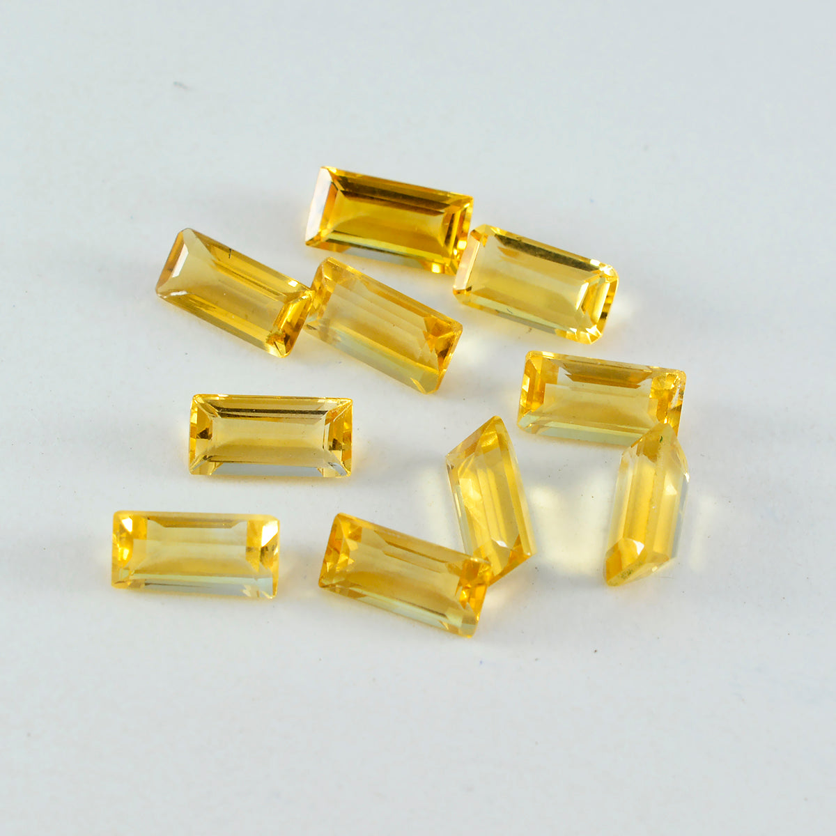 Citrine 1PC Medium 7x14 MM Baguette Faceted Yellow Polished Semi Precious Loose Gemstones Secundaire afbeelding