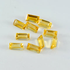 Citrine 1PC Medium 7x14 MM Baguette Faceted Yellow Polished Semi Precious Loose Gemstones