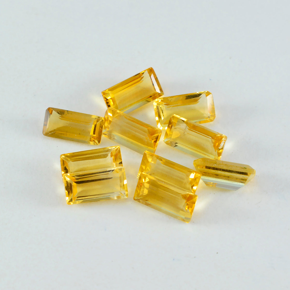Citrine 1PC Medium 7x14 MM Baguette Faceted Yellow Polished Semi Precious Loose Gemstones
