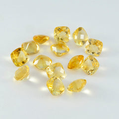 Citrine 1PC Tiny 6x6 MM Cushion Faceted Yellow Polished Semi Precious Loose Gems