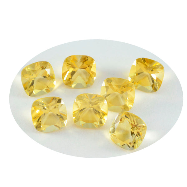Citrine 1PC Small 7x7 MM Cushion Faceted Yellow Splendid Semi Precious Loose Gemstone