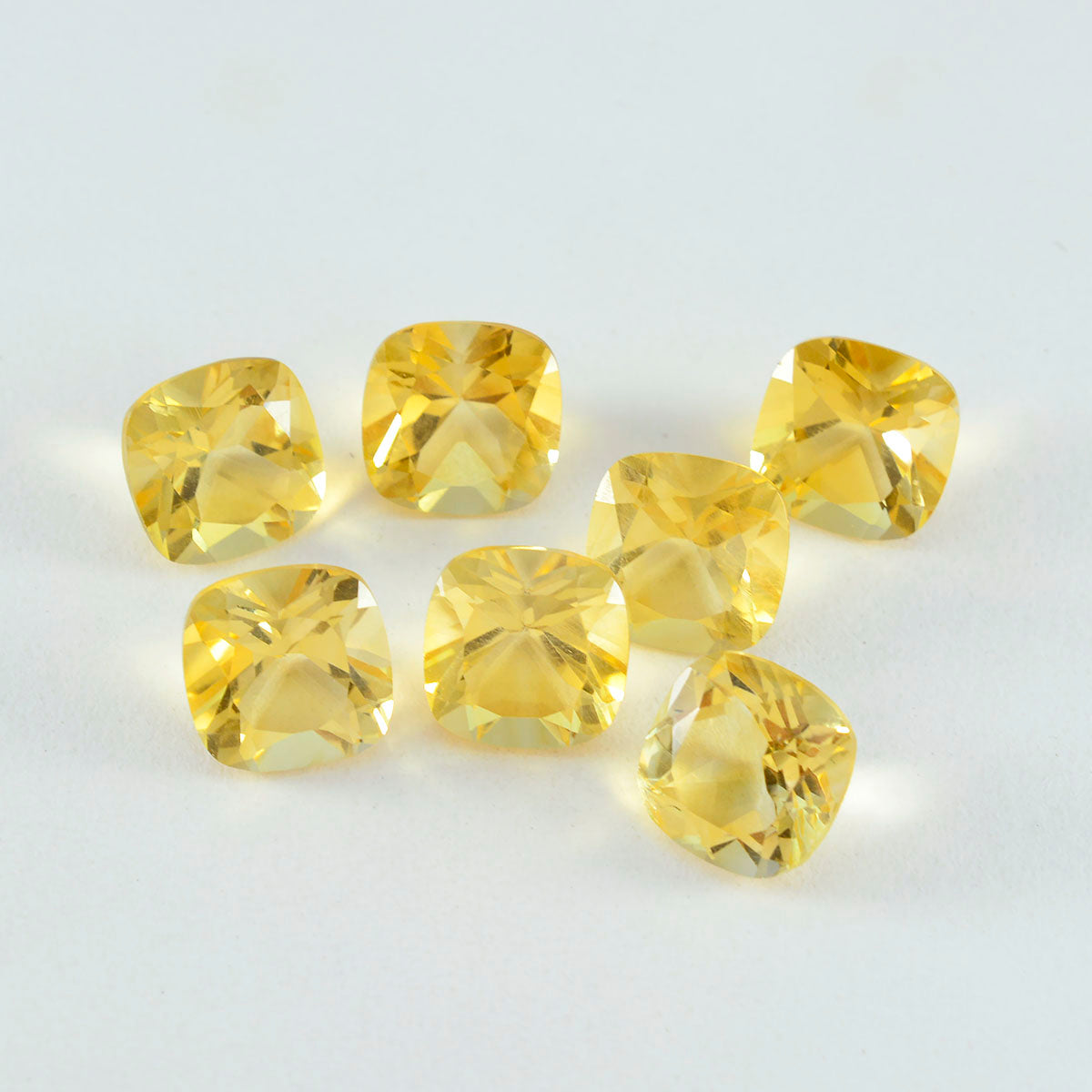 Citrine 1PC Small 7x7 MM Cushion Faceted Yellow Splendid Semi Precious Loose Gemstone