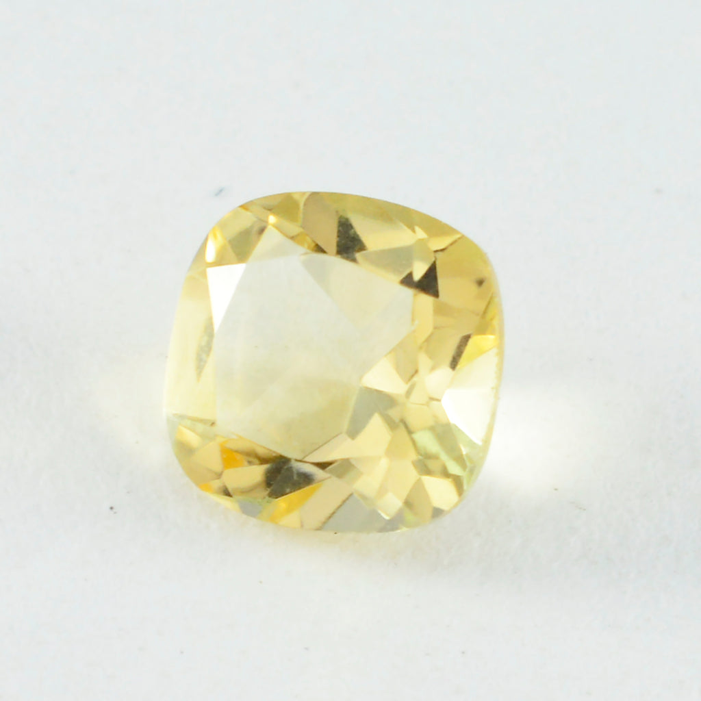 Citrine 1PC Chunky 16x16 MM Cushion Faceted Yellow Pure Semi Precious Loose Gemstones