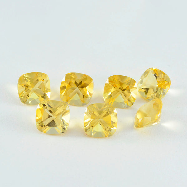 Citrine 1PC Tiny 6x6 MM Cushion Faceted Yellow Polished Semi Precious Loose Gems
