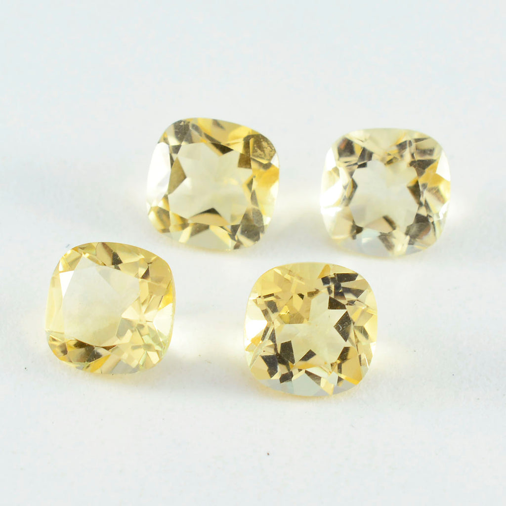 Citrine 1PC Large 10x12 MM Emerald Faceted Yellow Genuine Semi Precious Loose Gems