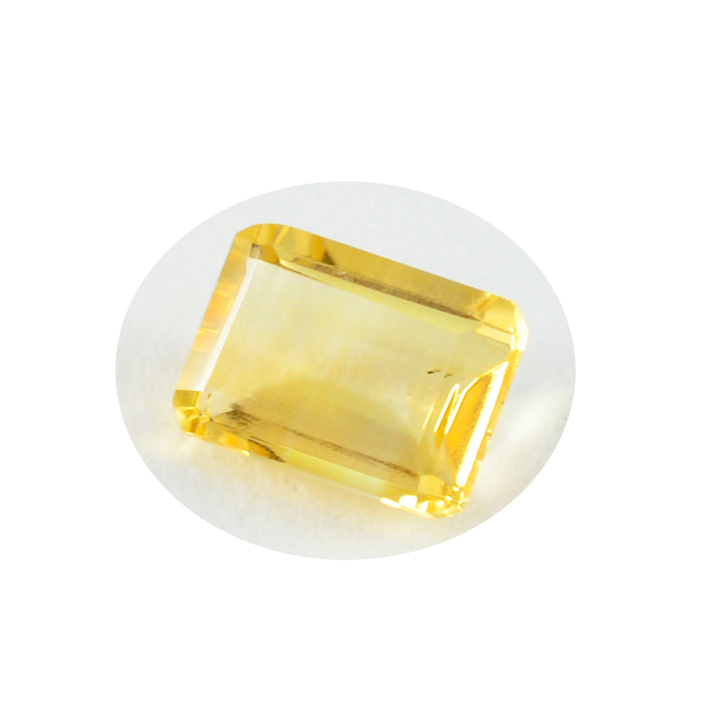 Citrine 1PC Tiny 5x7 MM Emerald Faceted Yellow Polished Semi Precious Loose Gems