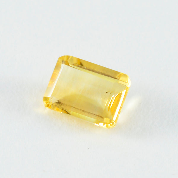 Citrine 1PC Chunky 13x18 MM Emerald Faceted Yellow Fiery Semi Precious Gems