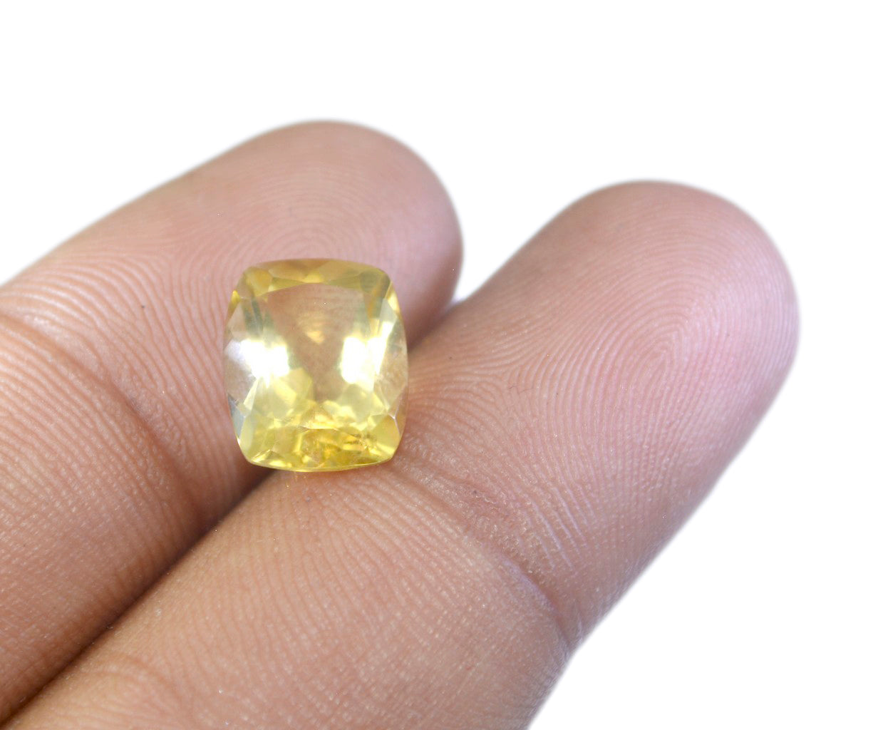 Citrine 1PC Chunky 15x20 MM Emerald Faceted Yellow Brilliant Semi Precious Loose Gems