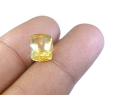 Citrine 1PC Chunky 15x20 MM Emerald Faceted Yellow Brilliant Semi Precious Loose Gems