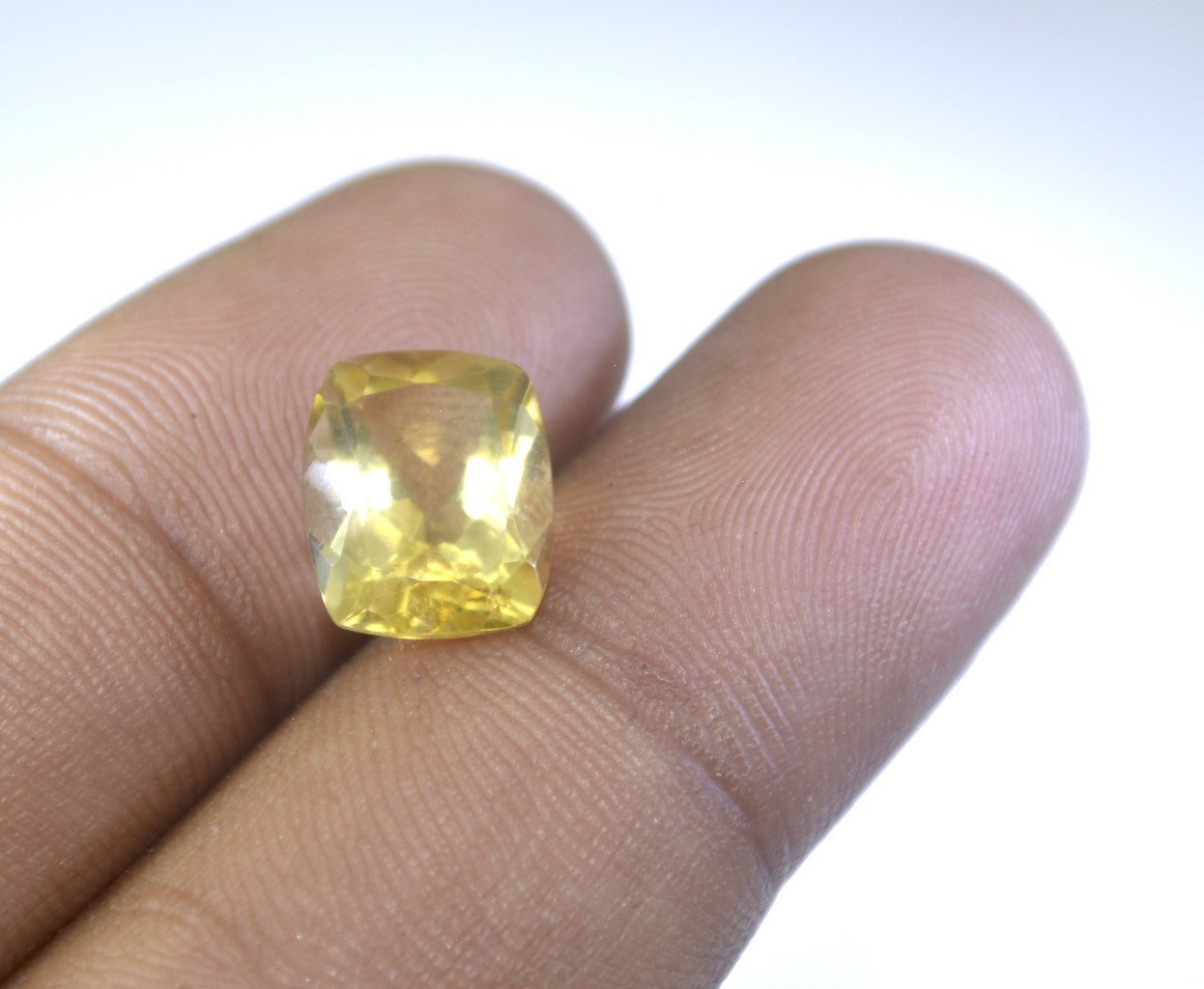 Citrine 1PC Tiny 4x6 MM Emerald Faceted Yellow Sparkling Semi Precious Gems