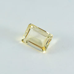 Citrine 1PC Small 6x8 MM Emerald Faceted Yellow Splendid Semi Precious Loose Gemstone