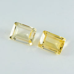 Citrine 1PC Small 6x8 MM Emerald Faceted Yellow Splendid Semi Precious Loose Gemstone