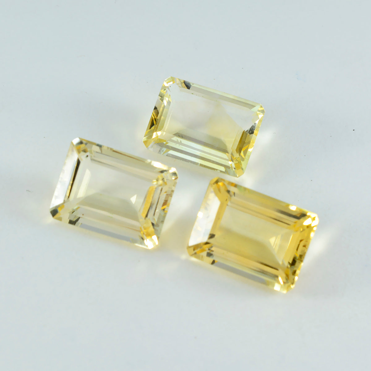 Citrine 1PC Small 6x8 MM Emerald Faceted Yellow Splendid Semi Precious Loose Gemstone
