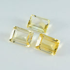 Citrine 1PC Small 6x8 MM Emerald Faceted Yellow Splendid Semi Precious Loose Gemstone