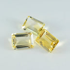 Citrine 1PC Medium 7x10 MM Emerald Faceted Yellow Shine Semi Precious Loose Gems