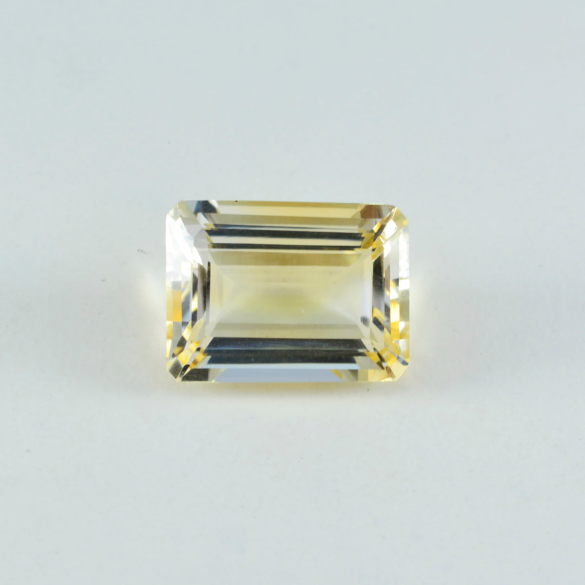 Citrine 1PC Medium 7x10 MM Emerald Faceted Yellow Shine Semi Precious Loose Gems Hoofdafbeelding
